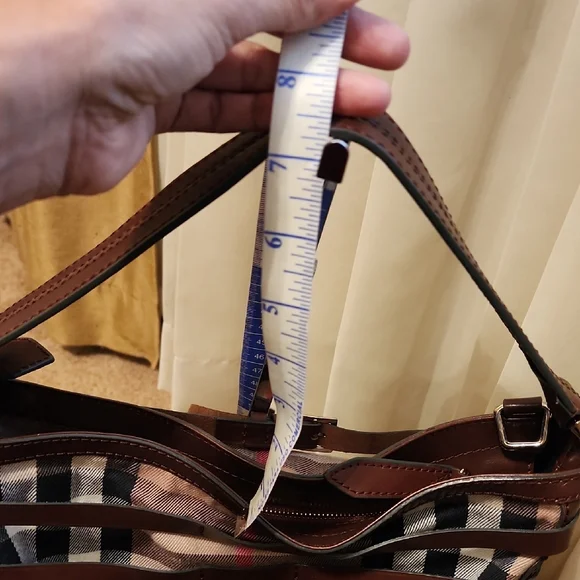Burberry Bridle Dutton House Check Canvas and Leather Hobo - Picture 9 of 16